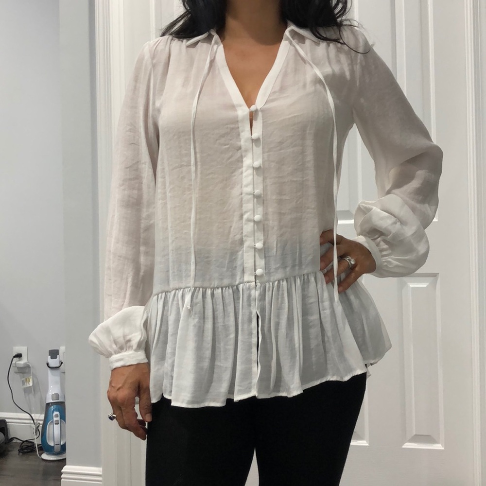 White Linen Blouse